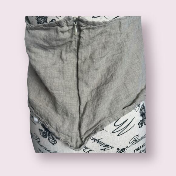 Bisou-Bisou Linen Lace-Up Halter Size 14 Secondhand Sass Boho Babe Alert - Picture 3 of 7